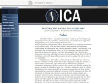 Tablet Screenshot of icabestpractices.org